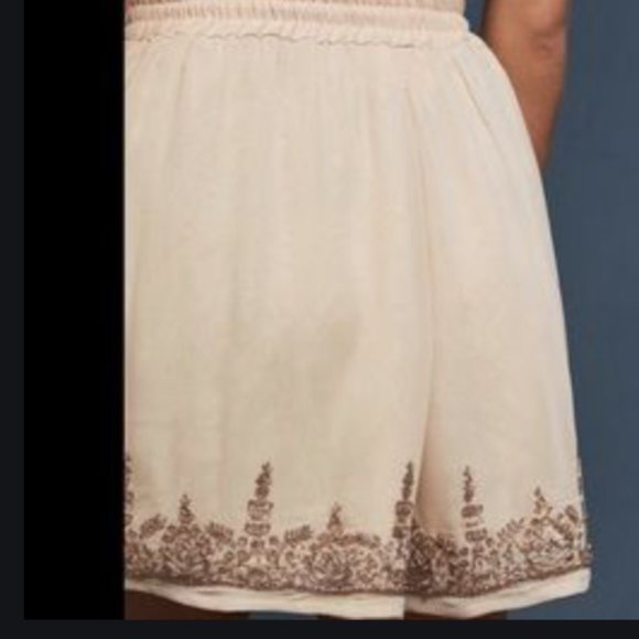 ⭐️ Maeve Embellished Beaded Boho Hipster Hippie Art Deco Farm Hip Peasant Shorts - Picture 7 of 11